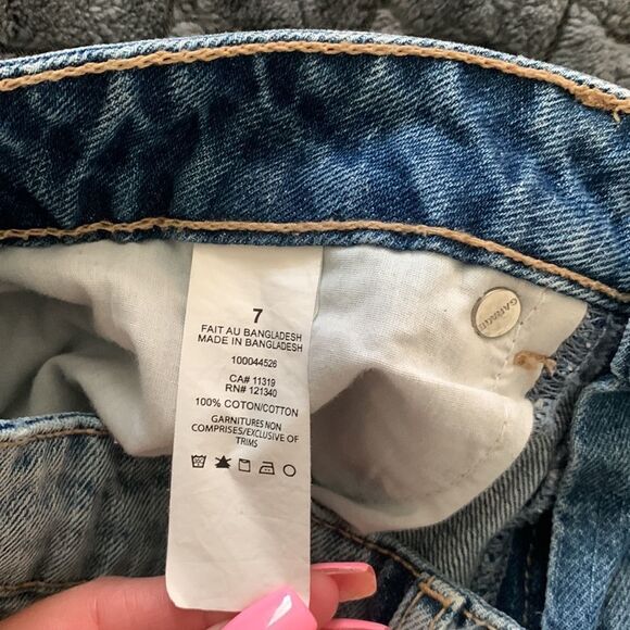 Garage Two Toned Jean Shorts - Picture 3 of 4